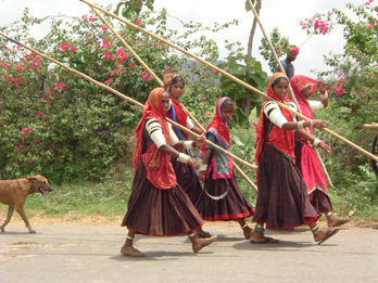 Marcia delle donne in rajasthan